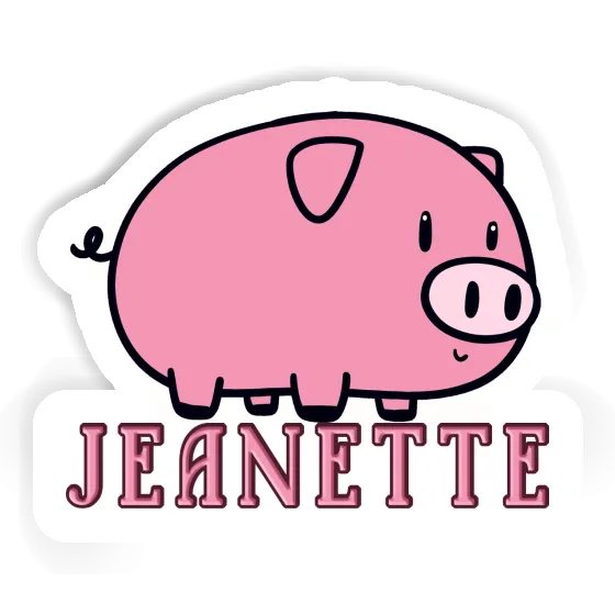 Sticker Jeanette Pig Laptop Image