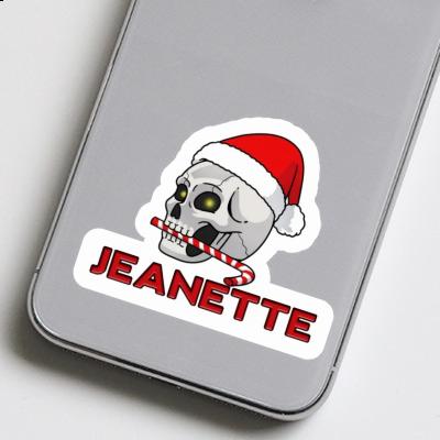 Christmas Skull Sticker Jeanette Laptop Image