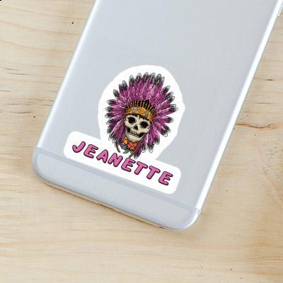 Sticker Jeanette Womens Skull Image