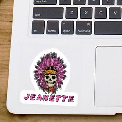 Sticker Jeanette Womens Skull Laptop Image