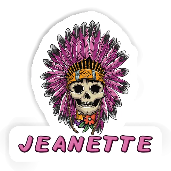 Sticker Jeanette Womens Skull Notebook Image