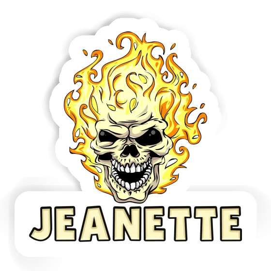 Skull Sticker Jeanette Laptop Image