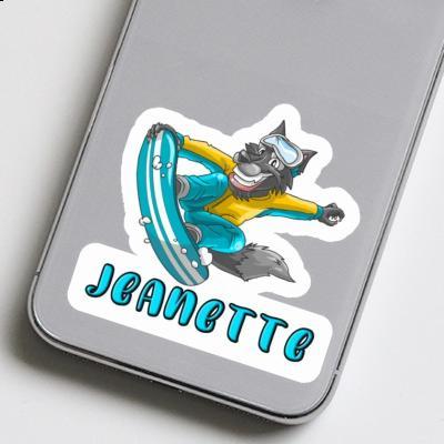 Jeanette Sticker Snowboarder Notebook Image