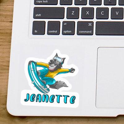 Jeanette Sticker Snowboarder Image