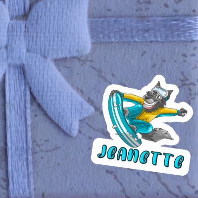 Jeanette Sticker Snowboarder Laptop Image