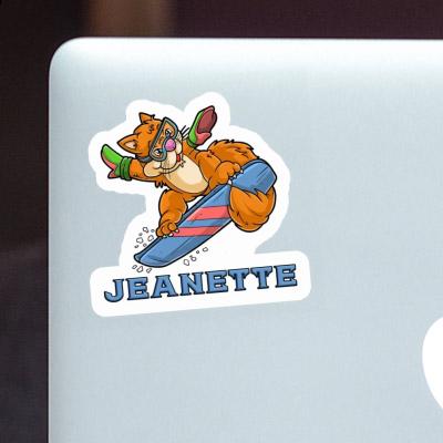 Jeanette Sticker Snowboarder Image