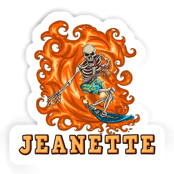 Sticker Surfer Jeanette Notebook Image