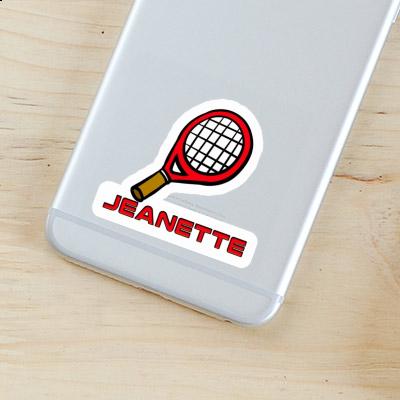 Sticker Tennis Racket Jeanette Laptop Image