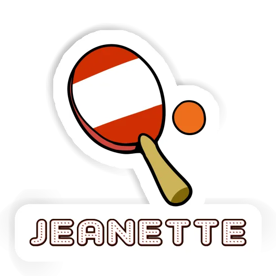 Jeanette Sticker Table Tennis Racket Image