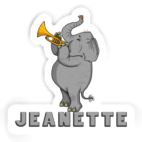 Trumpet Elephant Sticker Jeanette Notebook Image