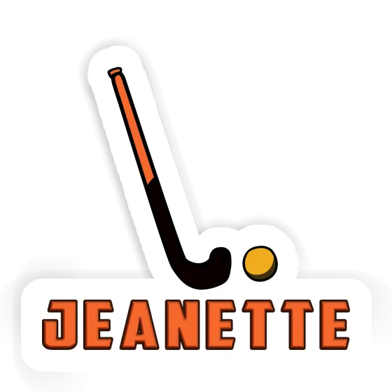 Sticker Jeanette Floorball Stick Laptop Image