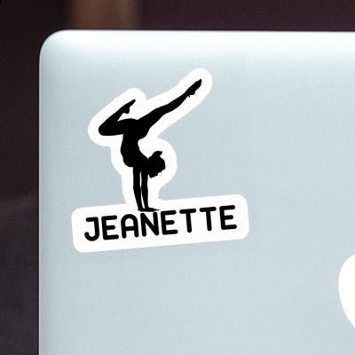 Sticker Yoga Woman Jeanette Laptop Image