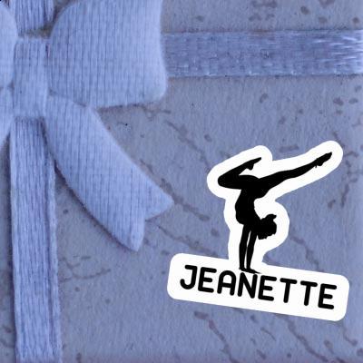 Sticker Yoga Woman Jeanette Laptop Image