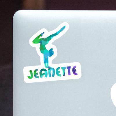 Sticker Jeanette Yoga Woman Notebook Image