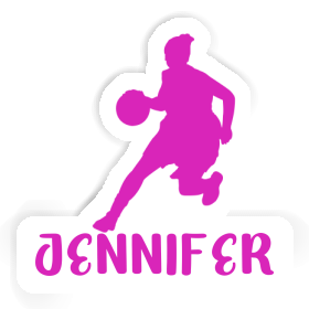 Jennifer Sticker Basketball Player Image