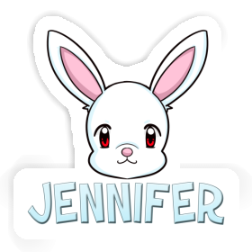 Jennifer Sticker Rabbithead Image