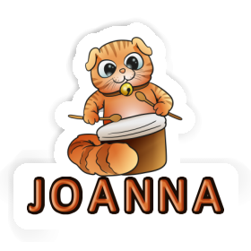 Joanna Sticker Drummer Cat Image