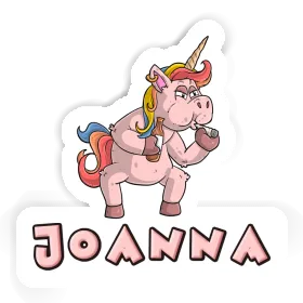 Joanna Sticker Smoking Unicorn Image