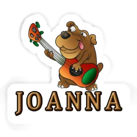 Guitar Dog Sticker Joanna Image