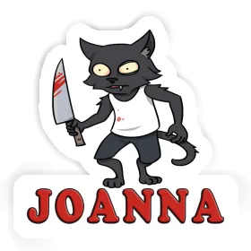 Psycho Cat Sticker Joanna Image