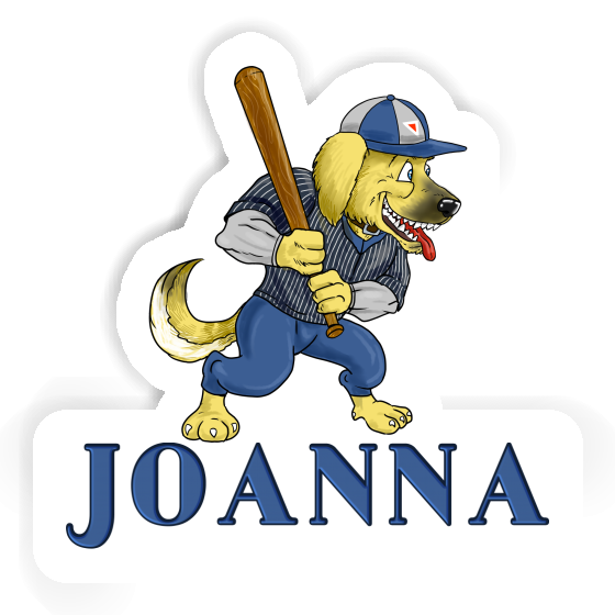 Sticker Baseball Dog Joanna Laptop Image