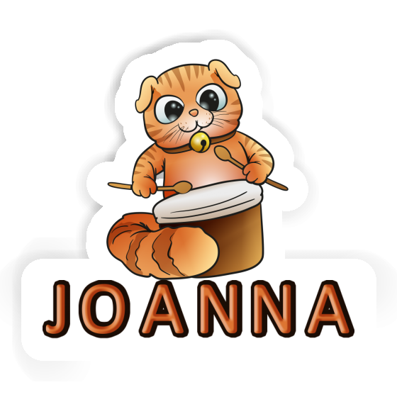 Joanna Sticker Drummer Cat Notebook Image