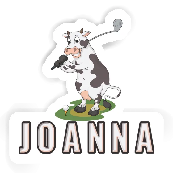 Sticker Joanna Golf Cow Notebook Image