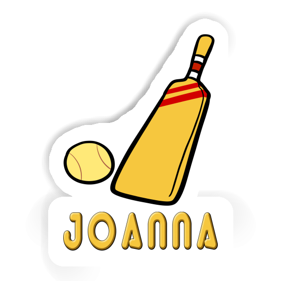 Joanna Sticker Cricket Bat Notebook Image