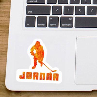 Joanna Autocollant Joueur de hockey Laptop Image