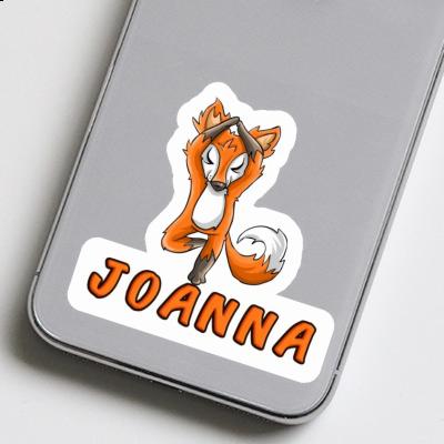 Joanna Autocollant Yoga Renard Laptop Image