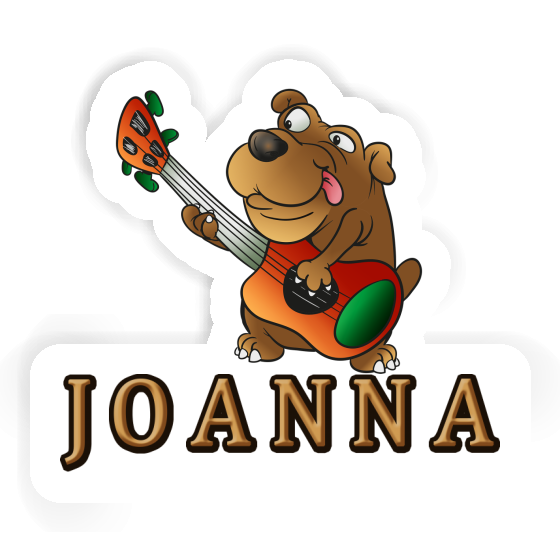 Guitar Dog Sticker Joanna Laptop Image