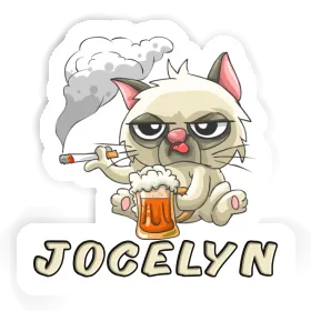 Jocelyn Autocollant Chat fumeur Image