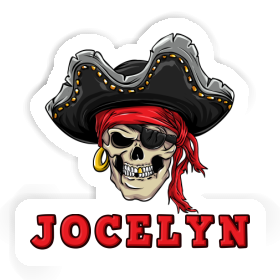 Crâne de pirate Autocollant Jocelyn Image