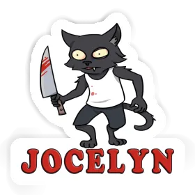 Jocelyn Sticker Psycho Cat Image
