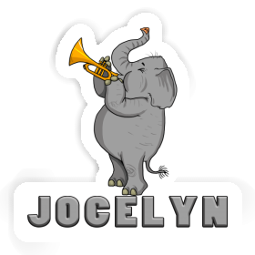 Autocollant Eléphant trompette Jocelyn Image