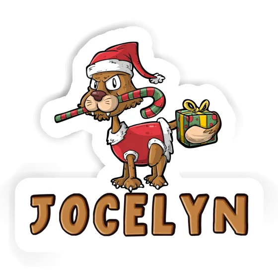 Jocelyn Autocollant Chat de Noël Notebook Jocelyn Autocollant Chat de Noël Gift package Image