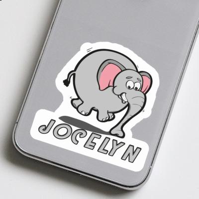 Jumping Elephant Sticker Jocelyn Laptop Image