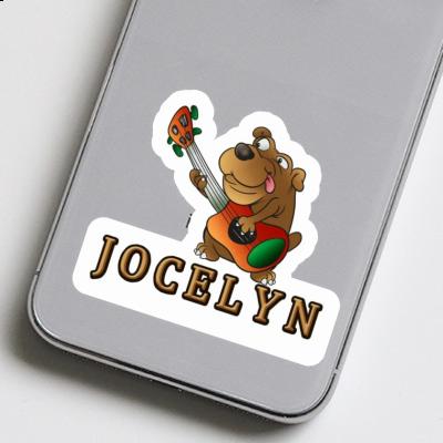 Jocelyn Autocollant Chien guitariste Jocelyn Autocollant Chien guitariste Image