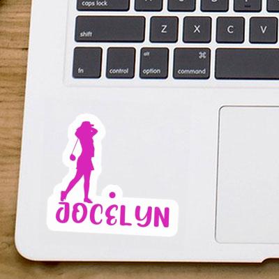 Jocelyn Aufkleber Golferin Notebook Image