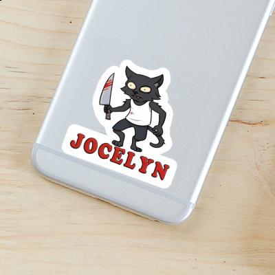 Jocelyn Sticker Psycho Cat Notebook Jocelyn Sticker Psycho Cat Gift package Image
