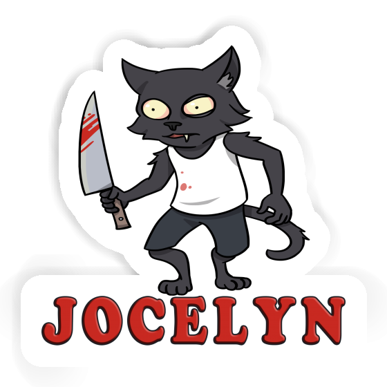 Jocelyn Sticker Psycho Cat Jocelyn Sticker Psycho Cat Image