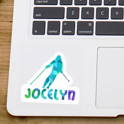 Skifahrerin Aufkleber Jocelyn Image