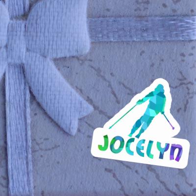 Skifahrerin Aufkleber Jocelyn Image
