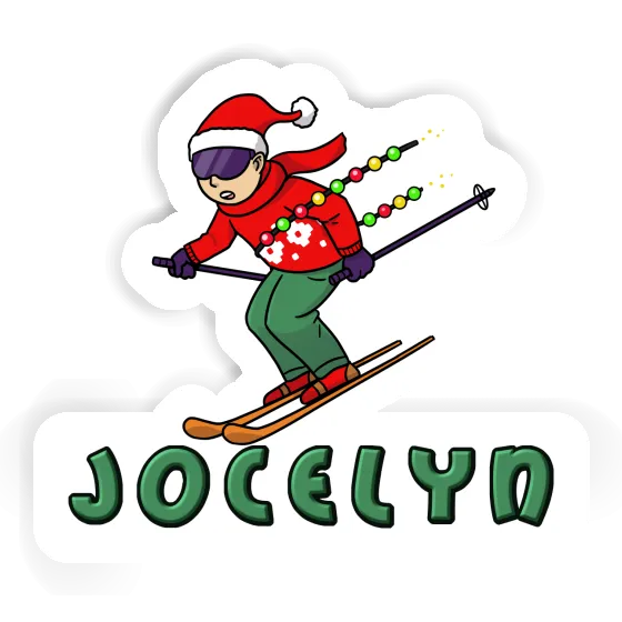 Autocollant Skieur de Noël Jocelyn Laptop Autocollant Skieur de Noël Jocelyn Laptop Image