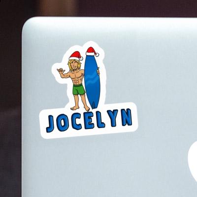 Sticker Jocelyn Christmas Surfer Laptop Image
