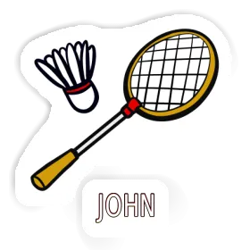 Raquette de badminton Autocollant John Image