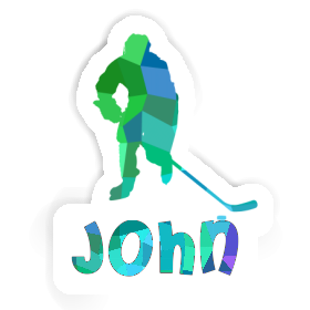 Eishockeyspieler Sticker John Image