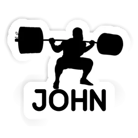 Aufkleber Gewichtheber John Image
