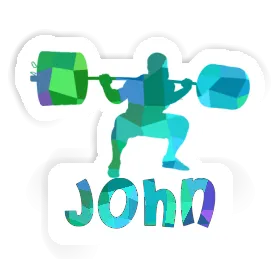 Gewichtheber Aufkleber John Image