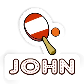 Autocollant John Raquette de ping-pong Image